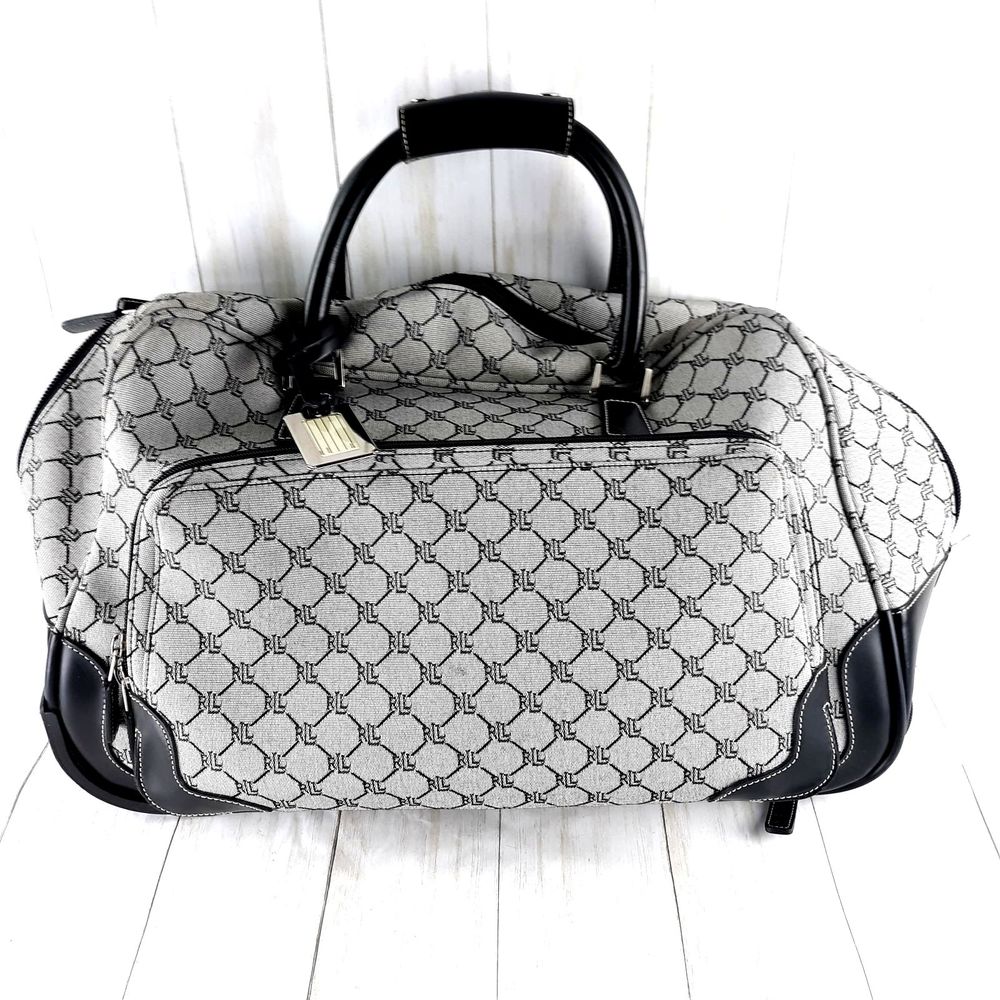 Ralph Lauren Monogram Canvas/Leather Carry On Bag